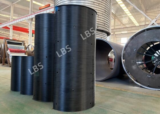 High Capacity 7000m Right Hand 45° Lebus Drum Sleeve, MC Nylon 25-Layer Spooling Liner for Φ14mm Wire Rope
